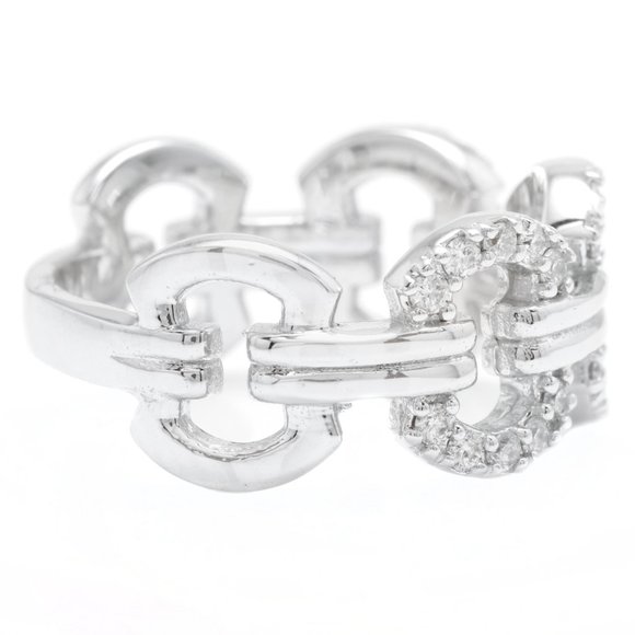0.40ct Natural GIA Certified I1 K Diamond Solid 14K White  0.40Ct Natural Diamond 14K Solid White Gold Ring